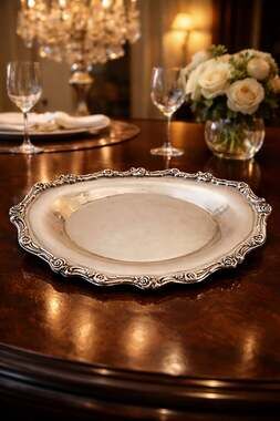 Vintage Webster Wilcox American Rose Silverplate Oval Serving Tray 7313
